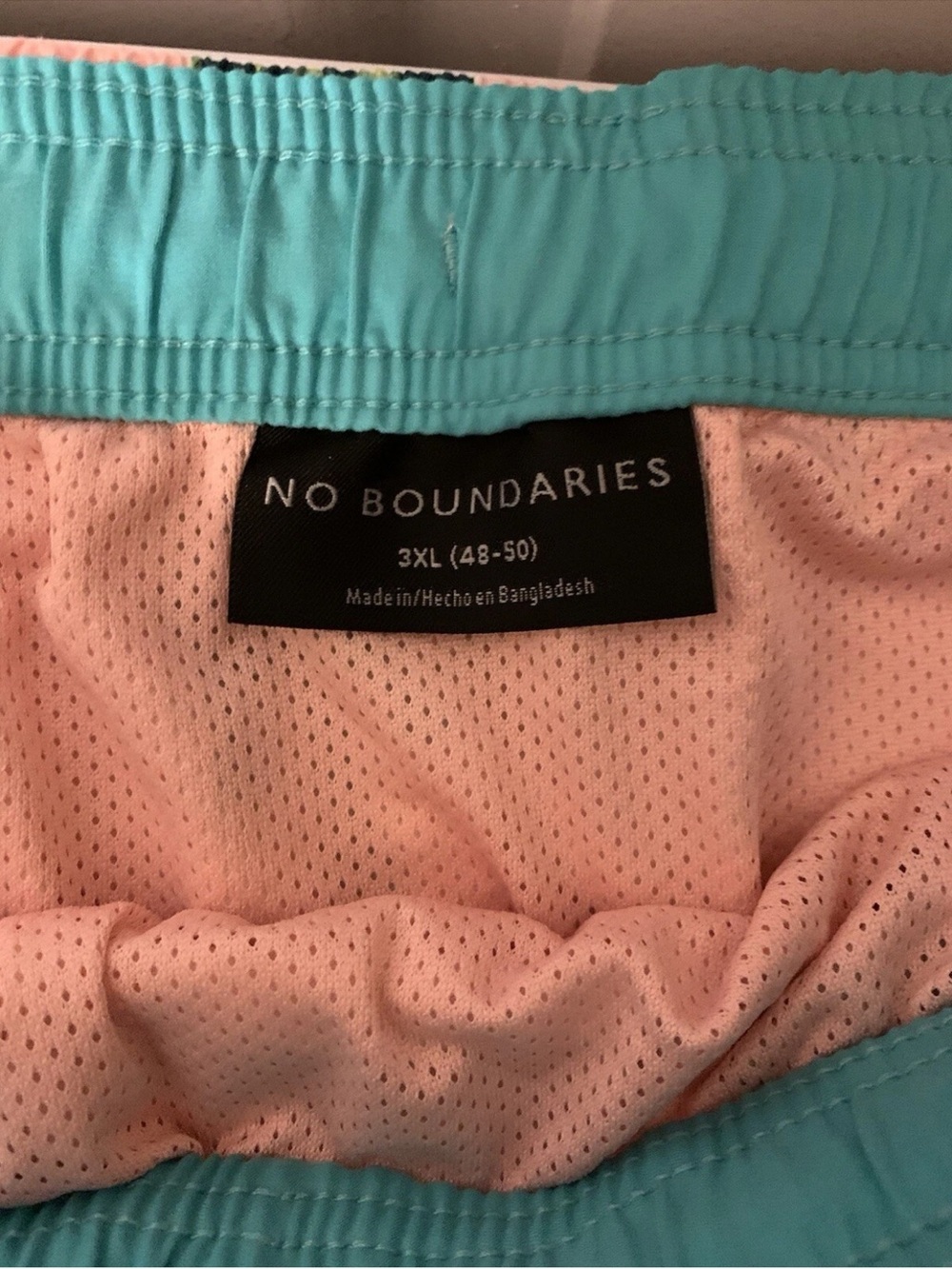 No Boundaries Big Men's Sz 3XL Elastic Waist Dog Swim Trunks, 7" Inseam - Picture 2 of 8